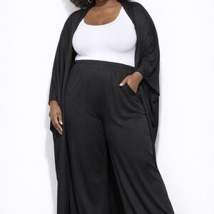 Black Kimono Pant Set